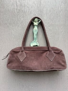 Brown Suede Shoulder Bag